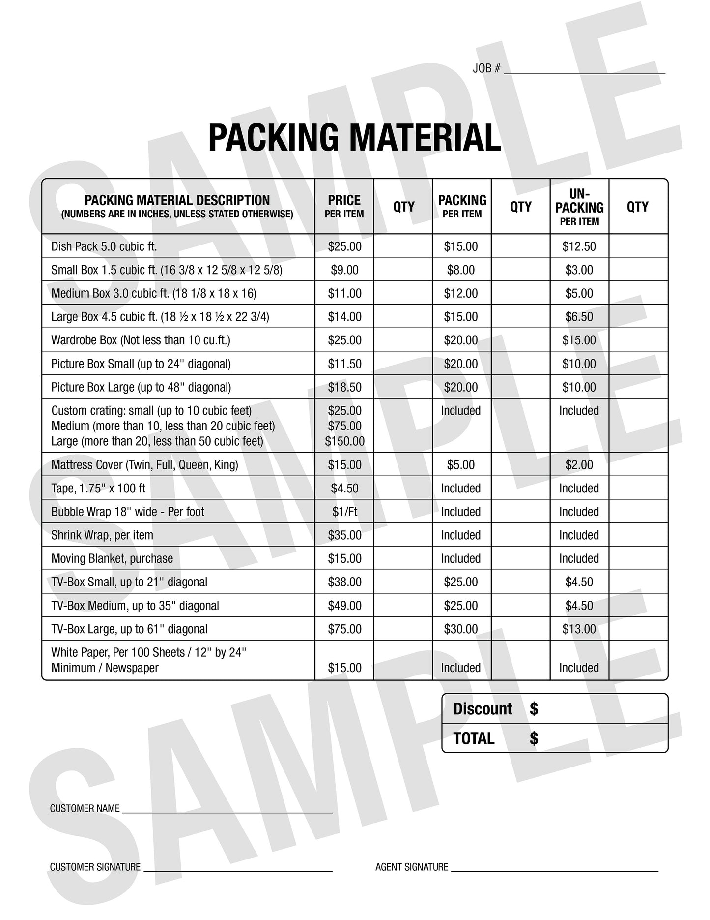 PDF Moving - Packing Material