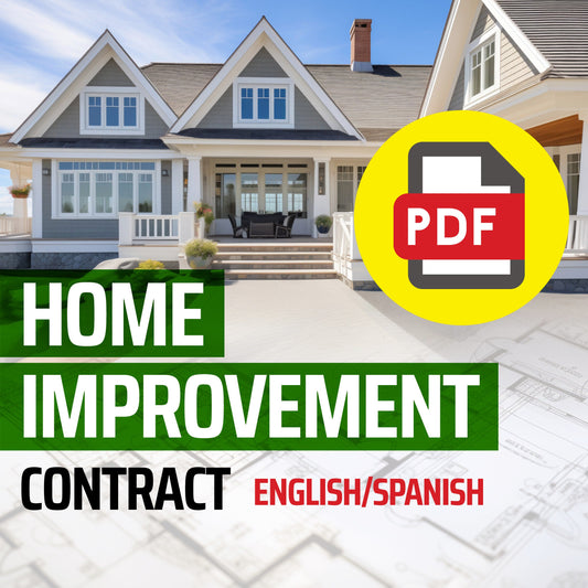 PDF Home Improvement Contract (California) English & Spanish
