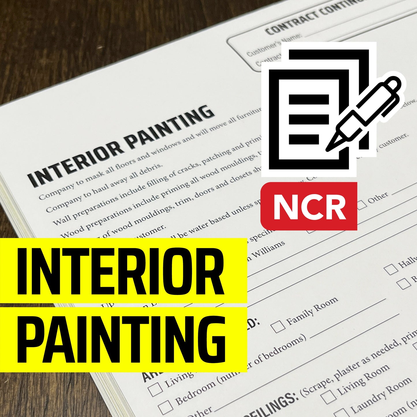 PAINTING Addendum - NCR Form (Pack of 10)