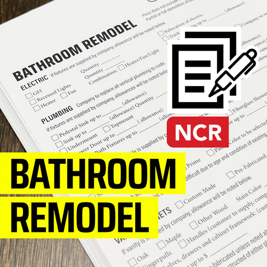 BATHROOM Addendum - NCR Form (Pack of 10)