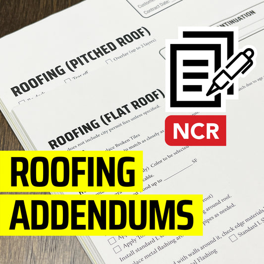 ROOFING Addendum (Flat / Pitched Roof) - NCR Form (Pack of 10)