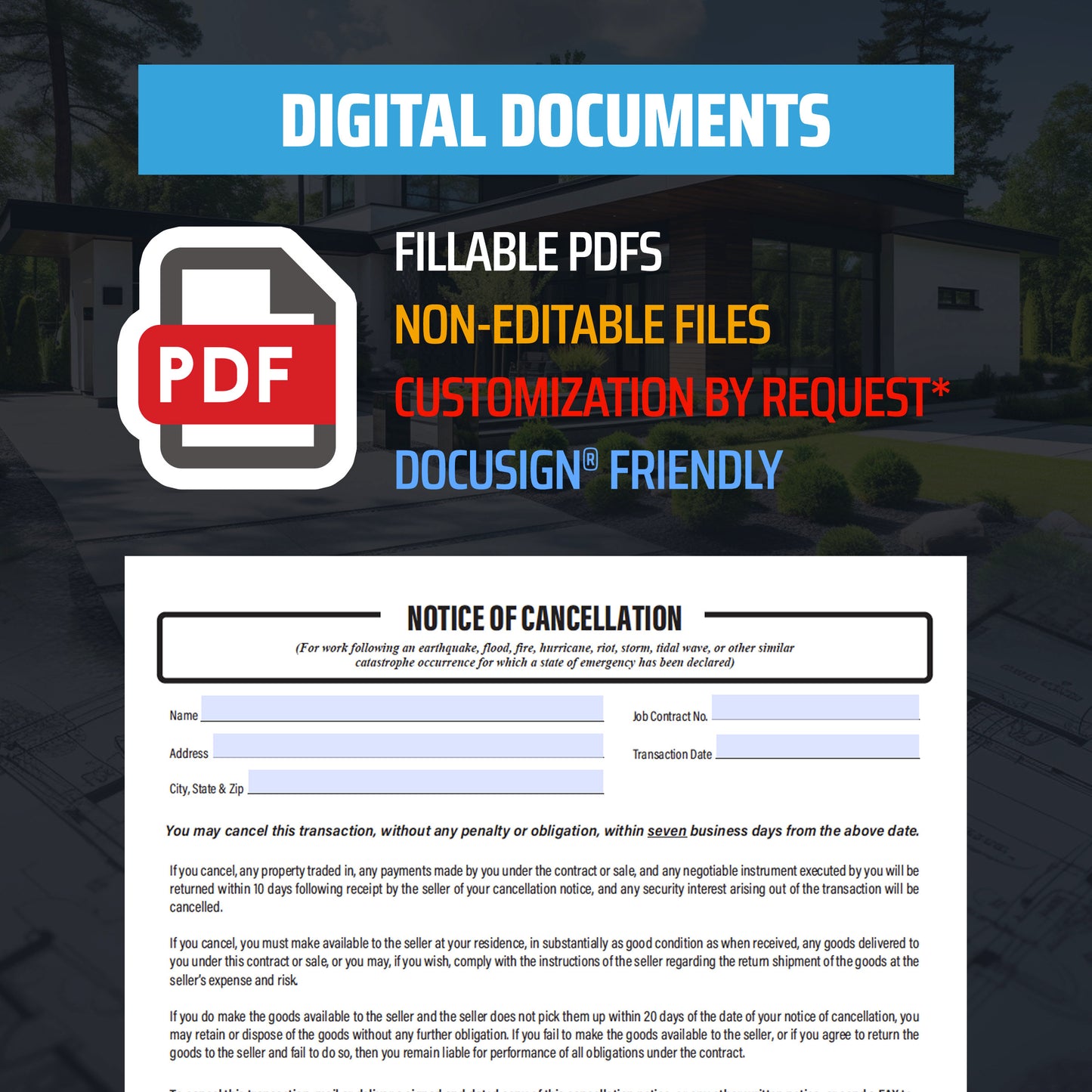 PDF Construction Forms (Basic Pack)