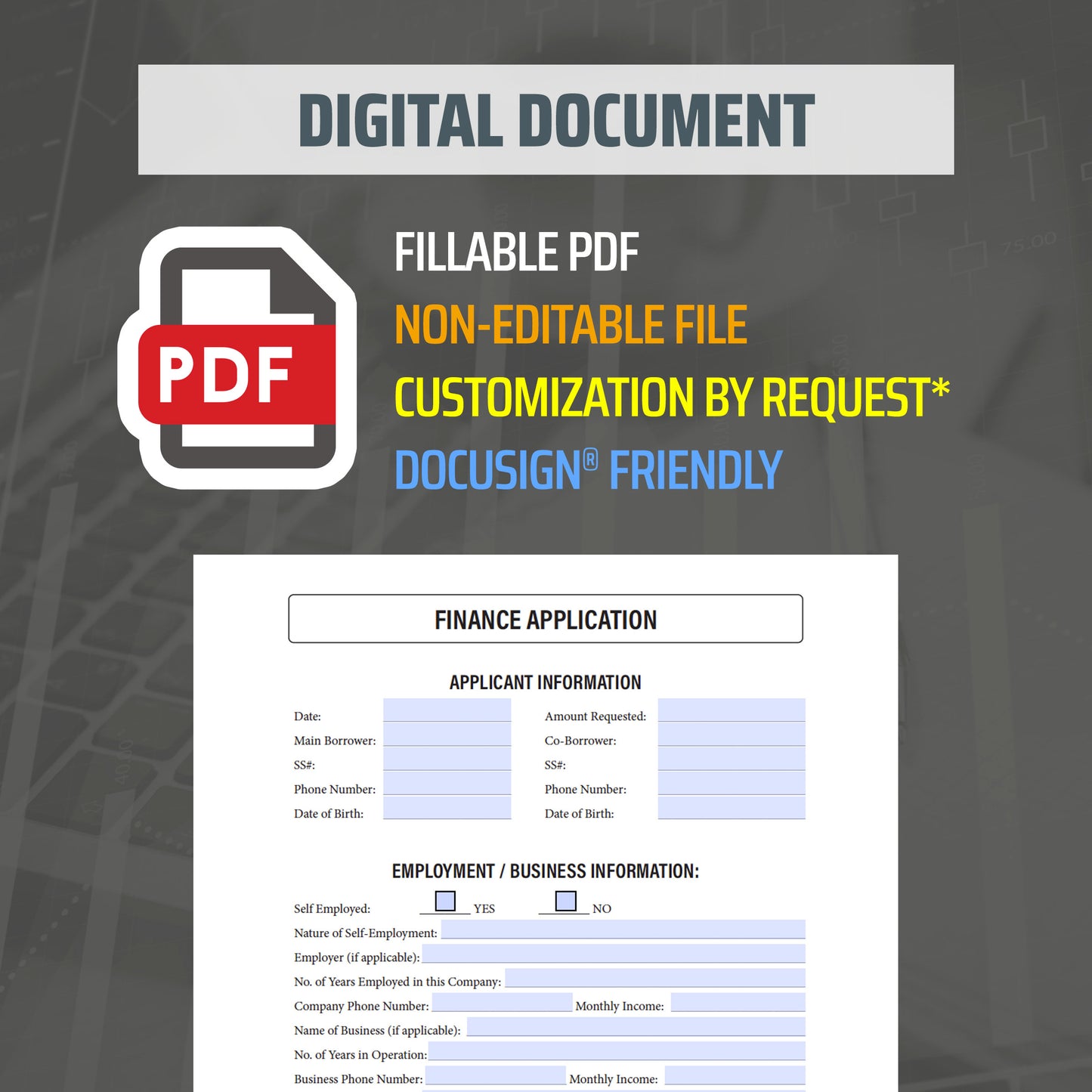 PDF Finance Application Form